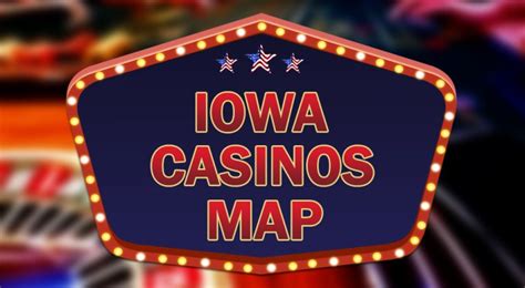 Iowa locais de casino mapa